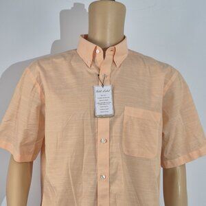 Roundtree & Yorke Gold Label Men's Shirt Size S Non Iron Pale Orange Short S (56